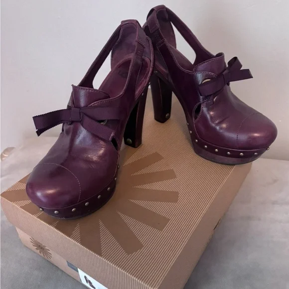UGG Celestina Women's Platform Shoes in Rich Purple - Picture 2 of 7